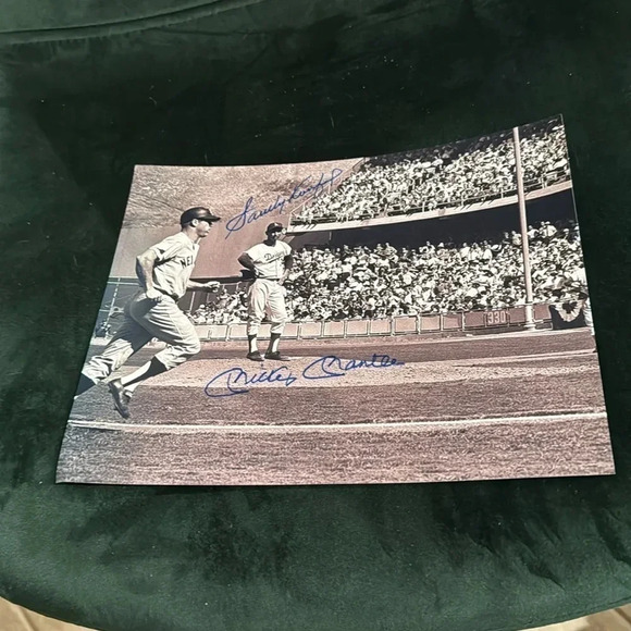Mickey Mantle, Sandy koufax autographed 8x10 photp - Picture 1 of 1